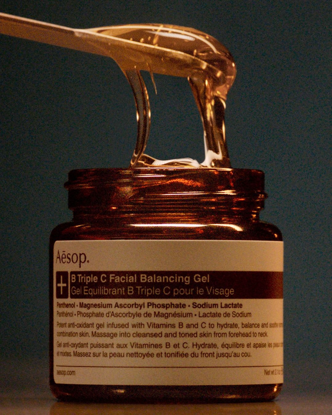 Aesop B Triple C Facial Balancing Gel with honey drip