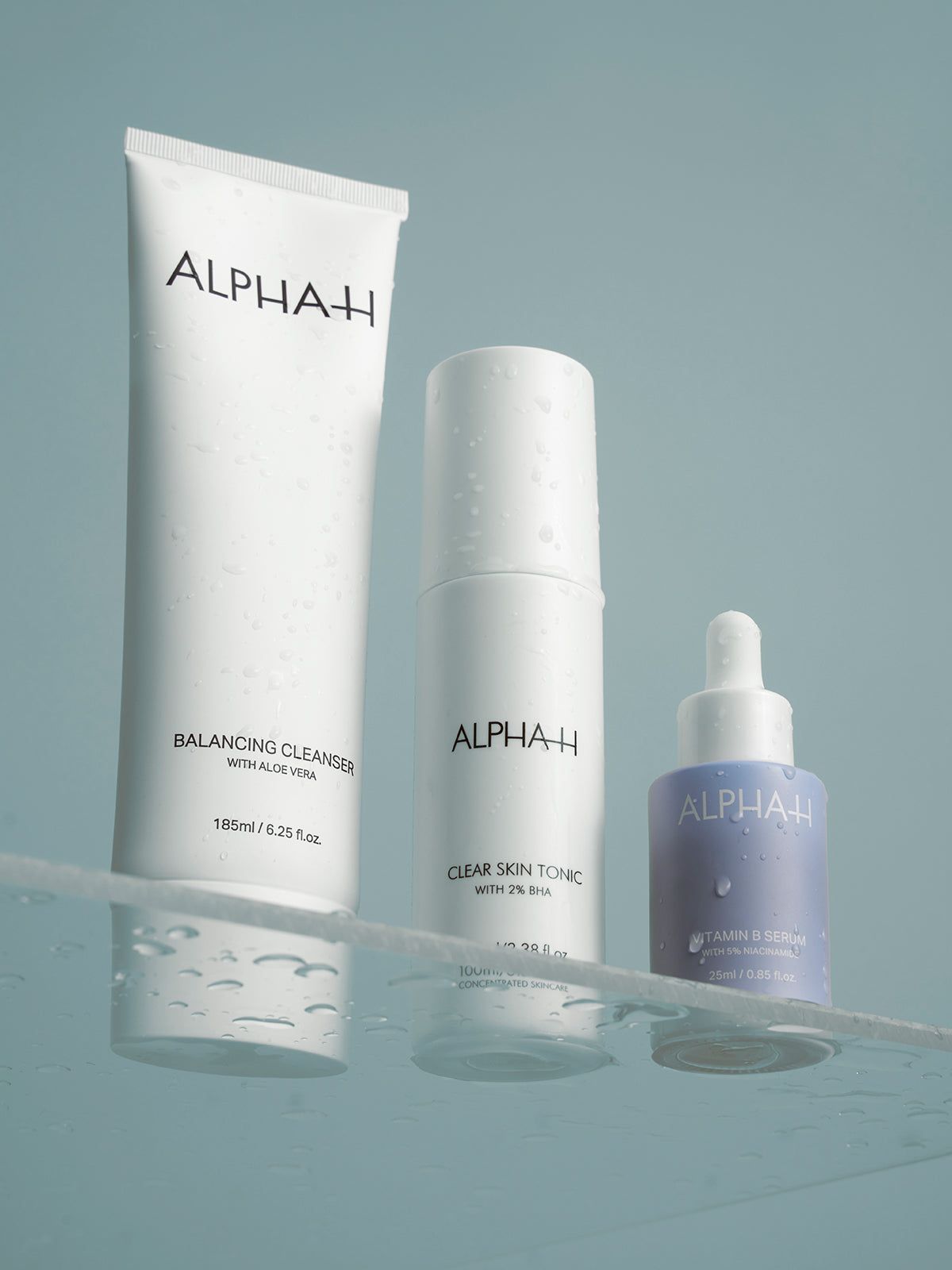 Alpha-H Balancing Cleanser Clear Skin Tonic Vitamin B trio