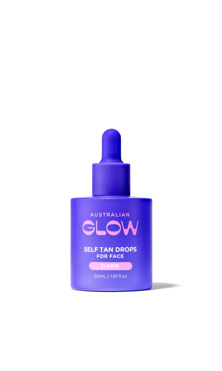 Australian Glow Self Tan Drops for face, dark shade