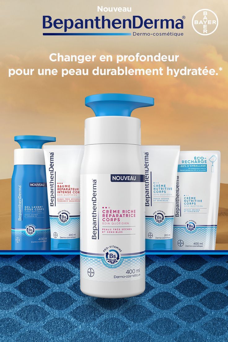 The full BepanthenDerma range, lotion, cream, balm, eco-refill