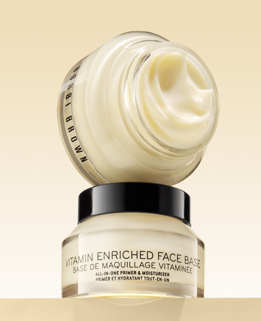 Bobbi Brown Vitamin Enriched Face Base, primer + moisturiser jar with whipped texture
