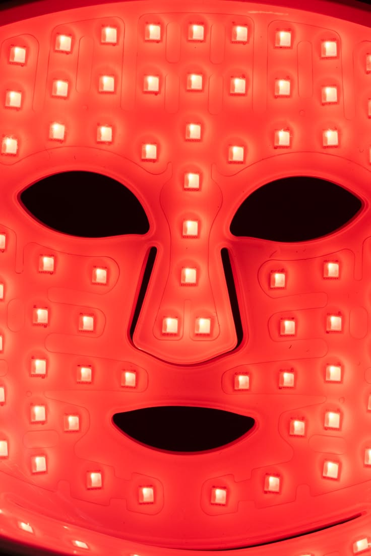 CurrentBody Skin LED Mask interior, the LED grid pattern of red and near-infrared lights