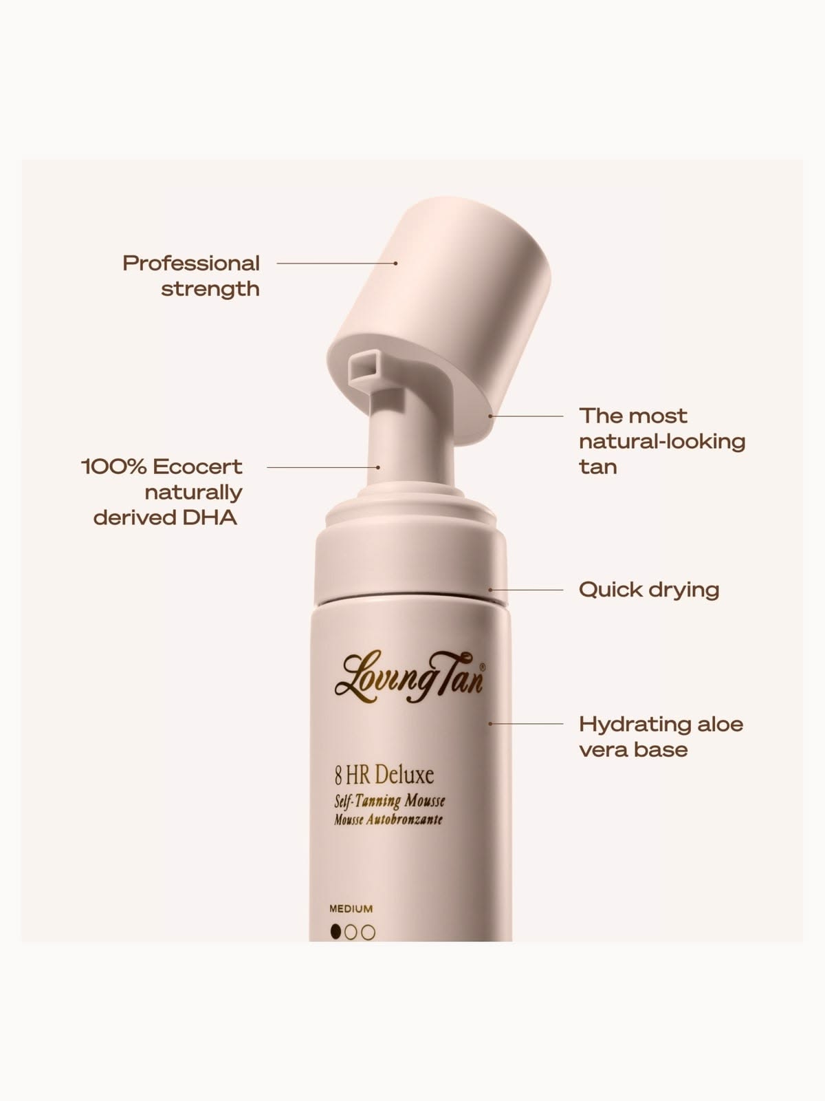 Loving Tan 2HR Express Mousse product still, premium runner-up at MECCA