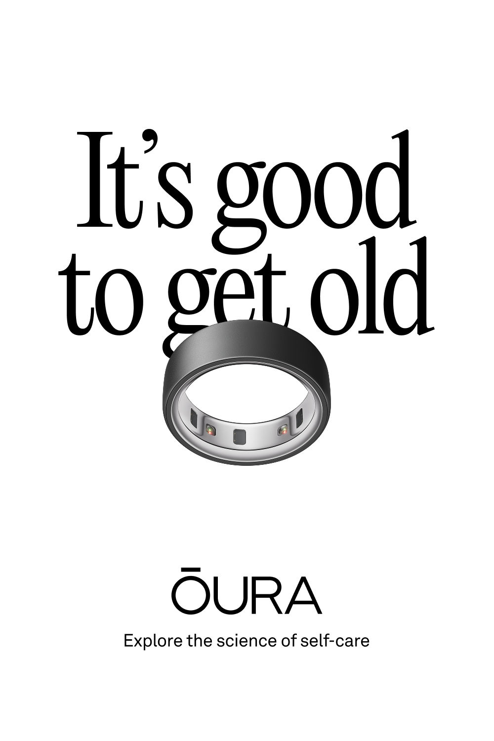 Oura Ring on the hand, editorial portrait of the original smart ring