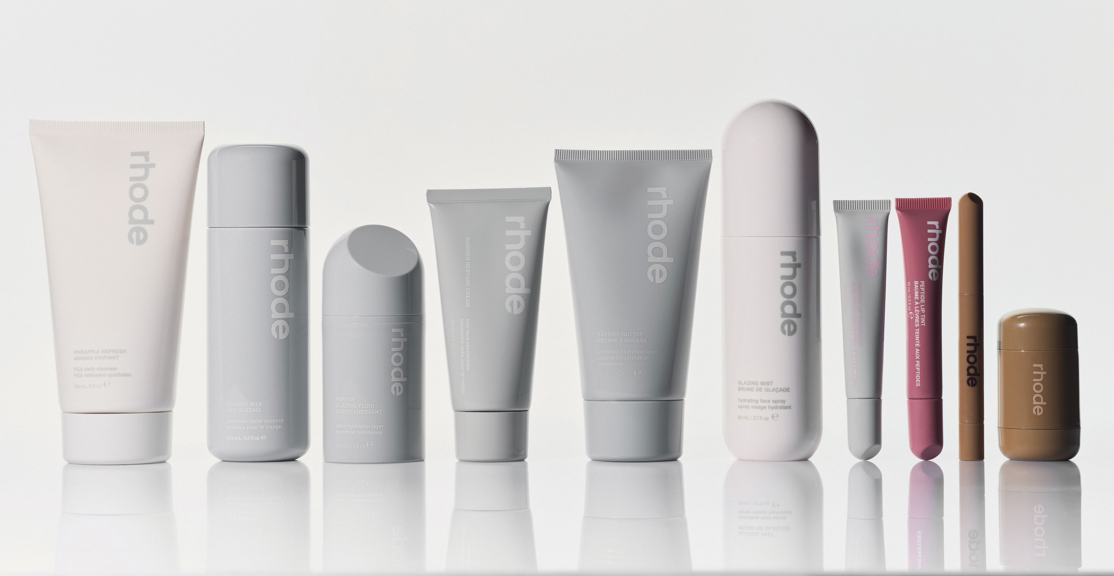 rhode full skincare and lip collection