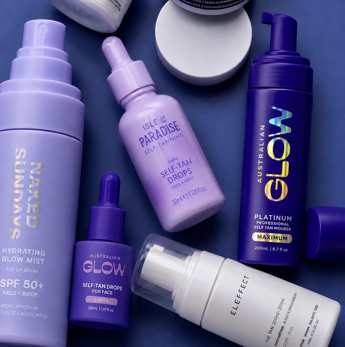 Self-tan brands, editorial Australian self-tan flatlay