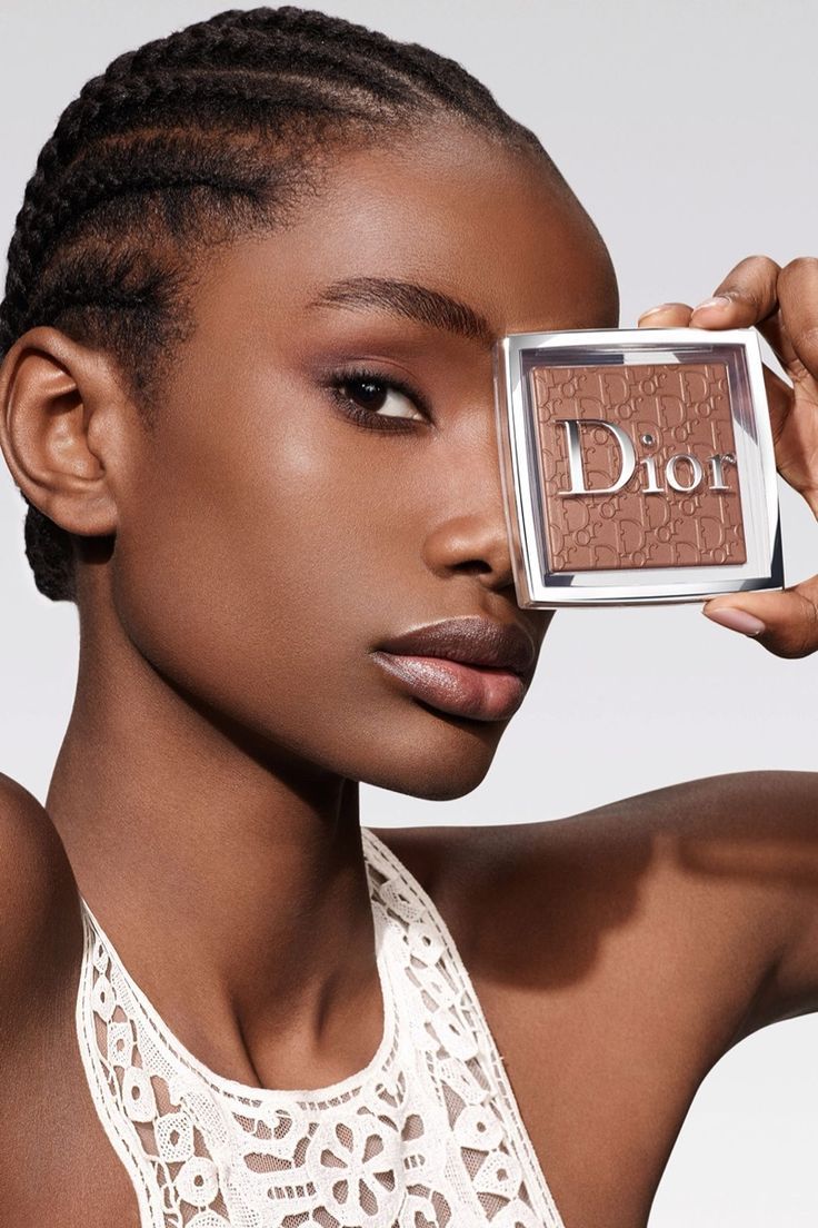 Dior Backstage Face & Body bronzer campaign, model in cream lace