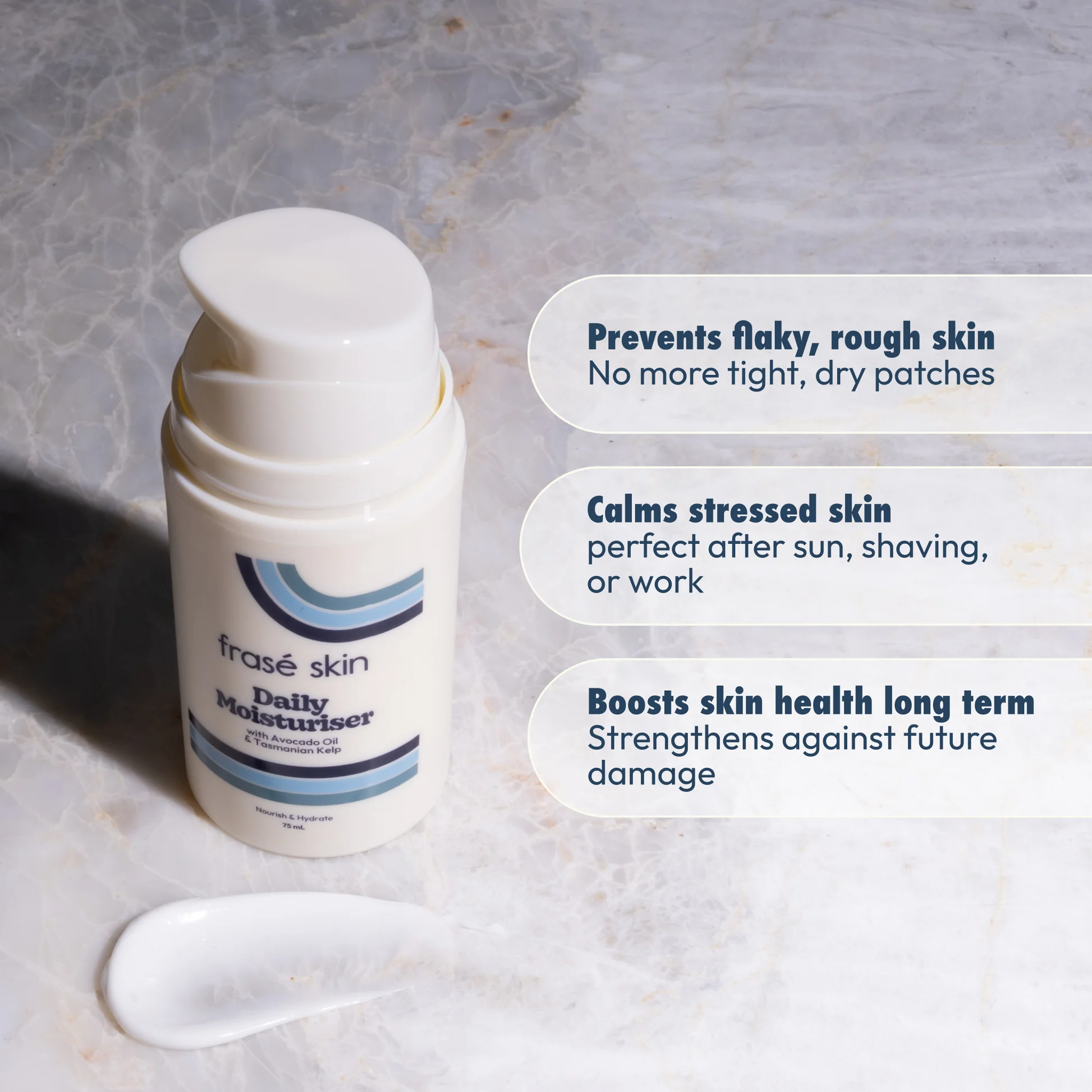 Frasé Skin Daily Moisturiser tube on warm cream background