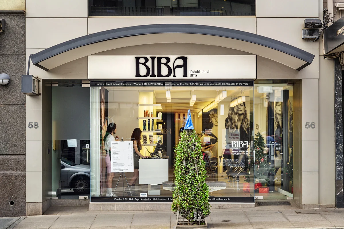 Biba Salons editorial portrait finish