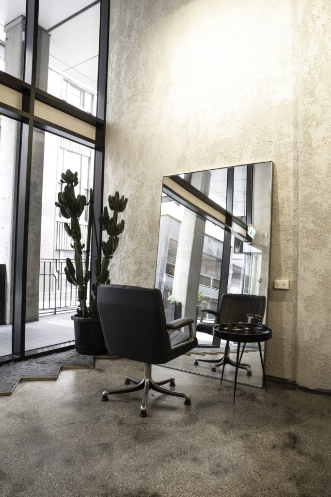Saint Louie Hair, front-of-house and chair detail