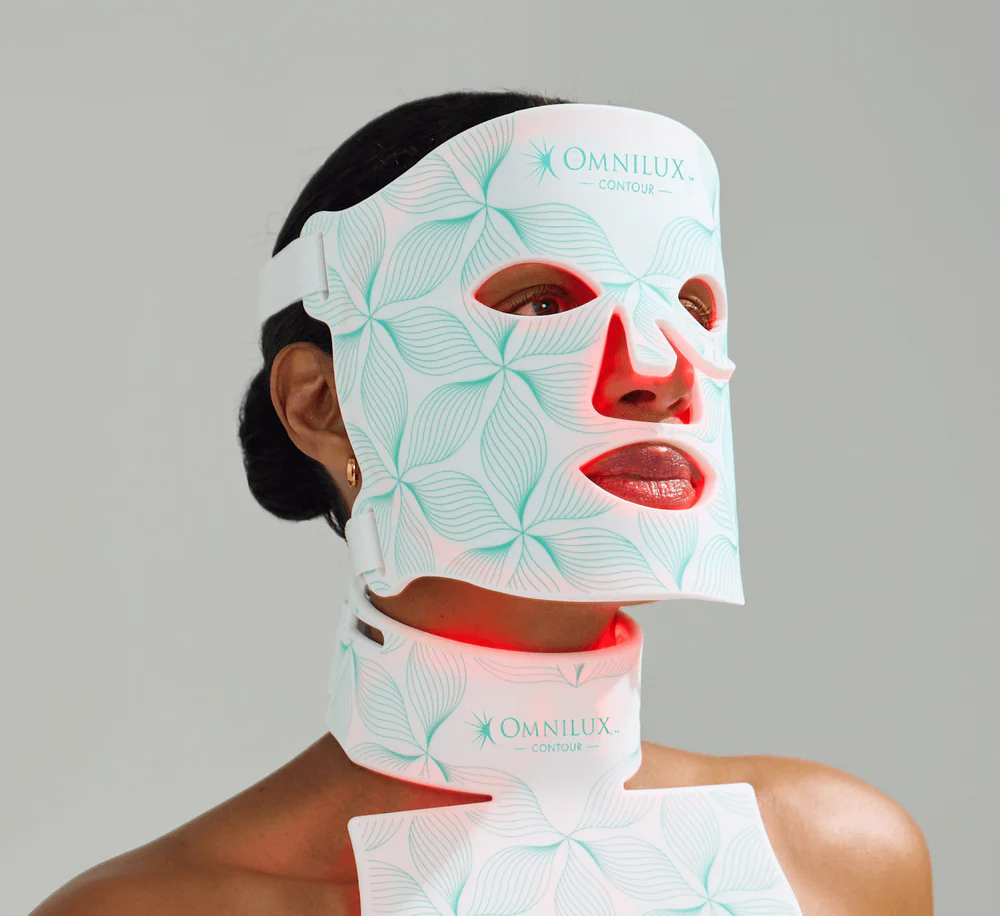Omnilux Contour Face on model, lights on
